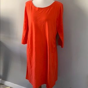 Gap Maternity Orange Shift with Ruching - Large